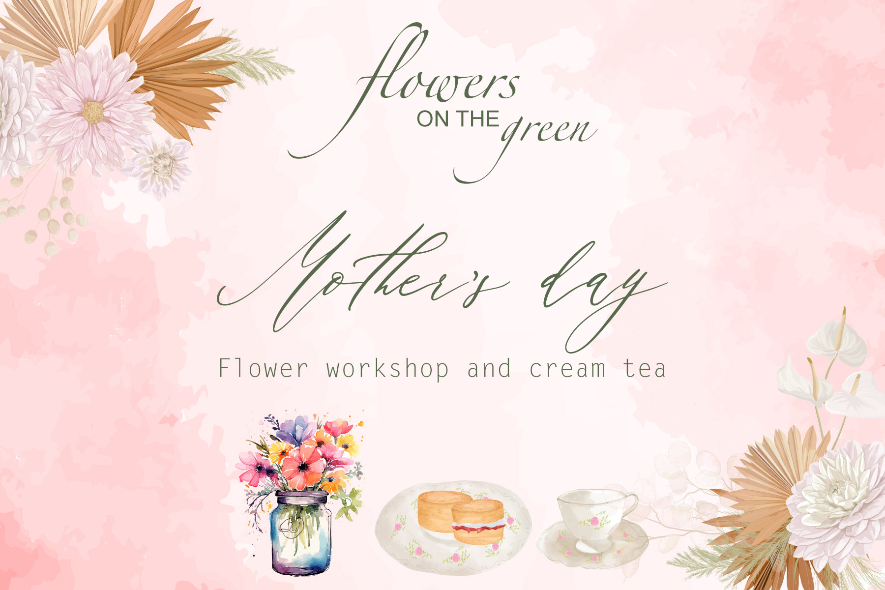Mother's Day Flower Workshop Cream Tea North Wootton Village Hall Norfolk Florist Flowers On The Green