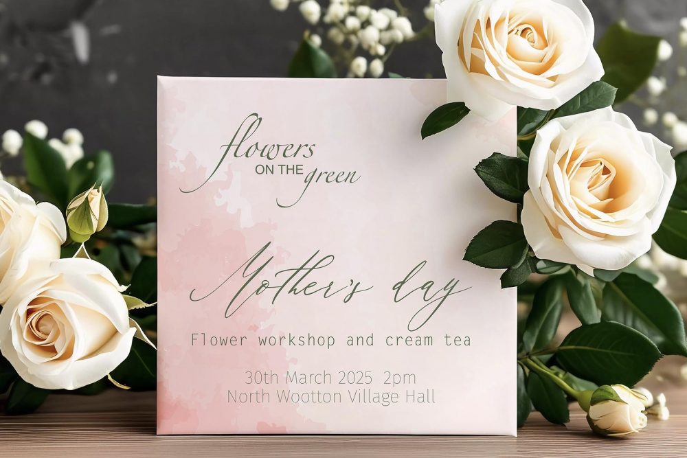 Mothers Day Flower Workshop Cream Tea North Wootton Village Hall Norfolk Florist Treat Bouquet 2025